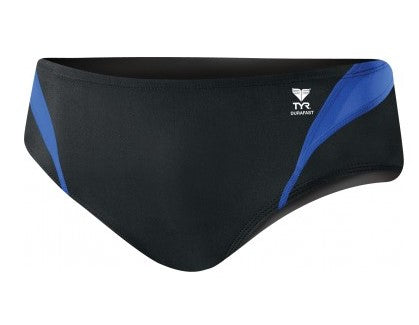 TYR Deporte Hombres de la Alianza Durafast Splice Racer Bañador para, Hombre, Color Negro y Dorado, tamaño 36