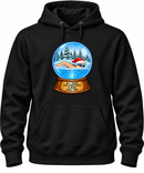 VLX Santa Hat Swimmer Snow Globe Holiday Sweatshirt
