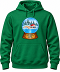 VLX Santa Hat Swimmer Snow Globe Holiday Sweatshirt