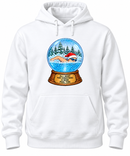 VLX Santa Hat Swimmer Snow Globe Holiday Sweatshirt