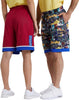 Burgundy/Neon Blue/Multi