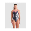 Arena WOMEN'S ARENA PAINTERS STRIPE SWIMSUIT LACE BACK WOMAN