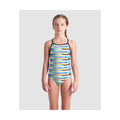 Arena GIRL'S ARENA RACING STRIPE SWIMSUIT LIGHTDROP BACK GIRL