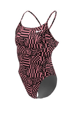 Nike Womens Hydrastrong Multi Print Cutout One Piece