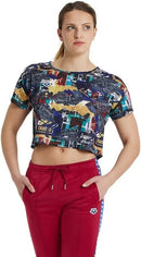 Arena WOMEN'S ARENA ICONS CROP TEE CORINNE MESH WOMAN