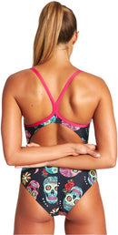Arena CRAZY SKULLS CARNIVAL LIGHT DROP BACK ONE PIECE WOMAN