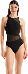 Arena WOMEN'S ARENA MESH ANGLE SWIMSUIT VENT BACK B FEEL WOMAN
