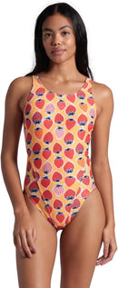 Arena WOMEN'S ARENA STRAWBERRY SWIMSUIT SWIM TECH BACK WOMAN