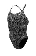 Nike Women's Hydrastrong Multiprint Lace-Up Tie-Back One Piece Swimsuit
