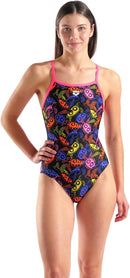 Arena WOMEN'S ARENA SEA TURTLES SWIMSUIT LIGHTDROP BACK Performance WOMAN