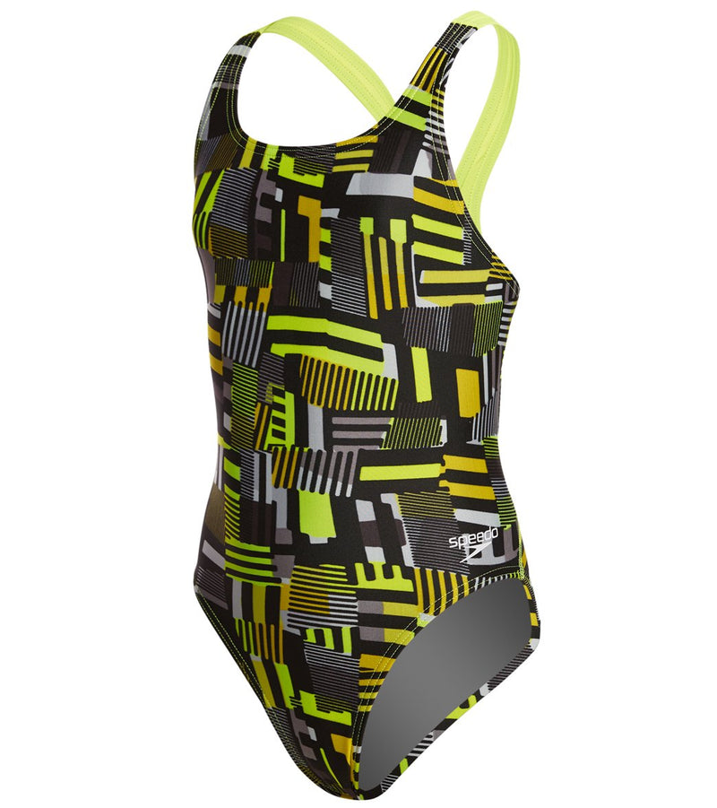 SPEEDO Pro LT Trippy Stripe Drop Back One Piece Swimsuit - Adult