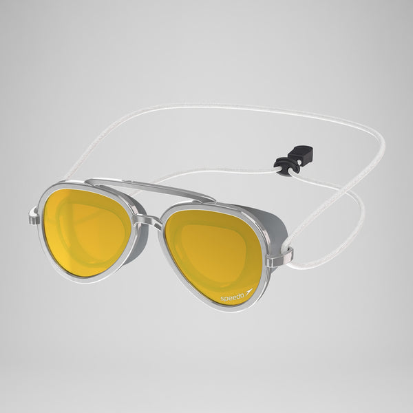 speedo mariner goggles Kids Sunny G Mirror Silver/Gold stuff sack Color:Smoke Gray have for swimmers of Parasite Suit + All