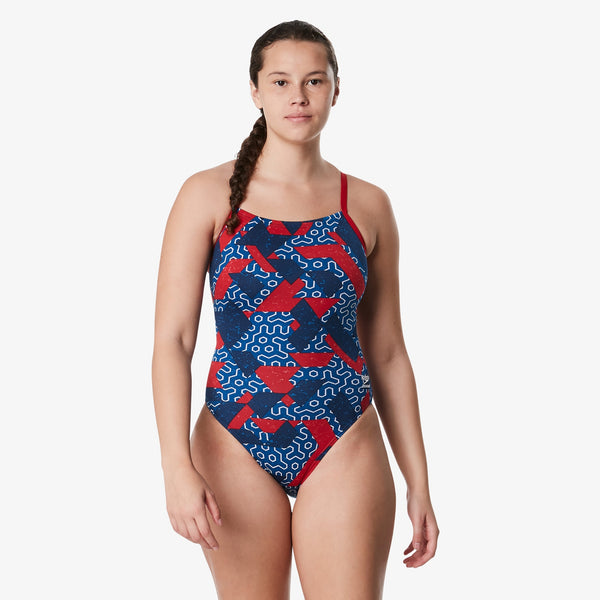 Speedo Women's Endurance Ruse Blocks Flyback Swimsuit