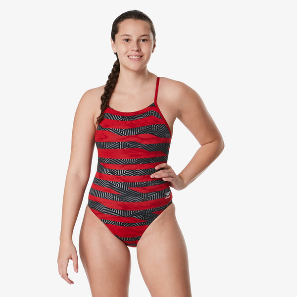 SPEEDO Contort Stripes Crossback