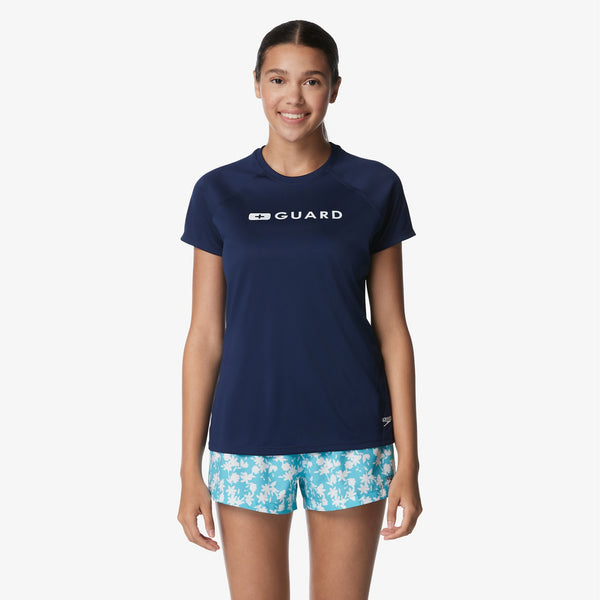 SPEEDO Guard Female Short Sleeve Solid Swim Tee