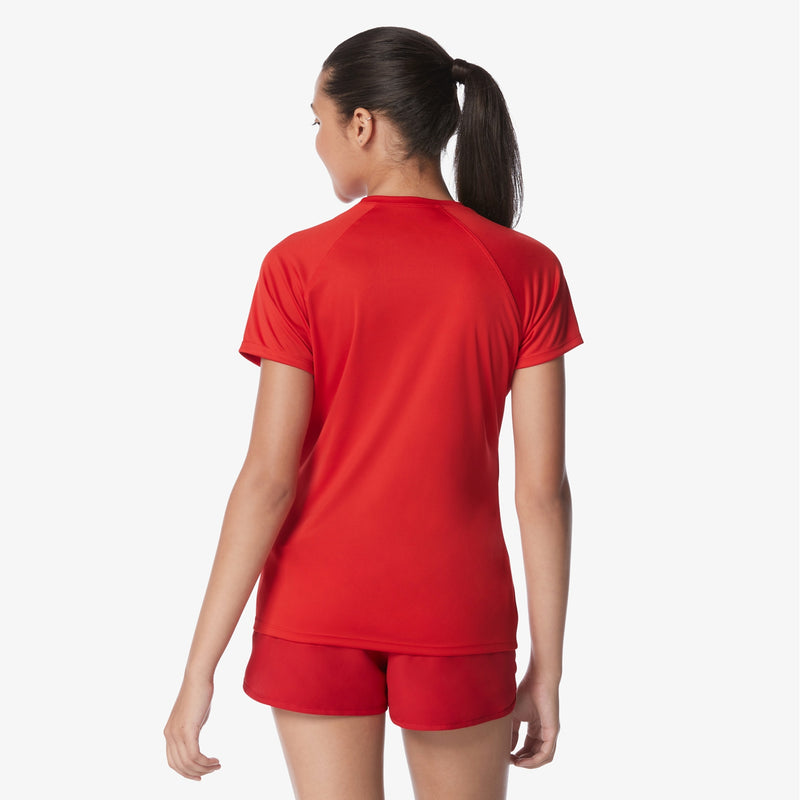 SPEEDO Guard Female Short Sleeve Solid Swim Tee