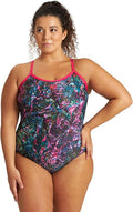 Arena MOUNTAINS TEXTURE LIGHT DROP BACK ONE PIECE PLUS WOMAN