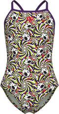 Arena GIRL'S ARENA FUN SKULLS SWIMSUIT LIGHTDROP BACK L Performance GIRL