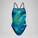 Speedo Women's Linear Lava Turnback One Piece Swimsuit