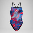 Speedo Women's Linear Lava Turnback One Piece Swimsuit