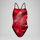 Speedo Women's Linear Lava Turnback One Piece Swimsuit