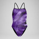Speedo Women's Linear Lava Turnback One Piece Swimsuit