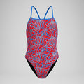 Speedo Women's Petal Polygon Turnback One Piece Swimsuit