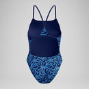 Speedo Women's Petal Polygon Turnback One Piece Swimsuit