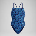 Speedo Women's Petal Polygon Turnback One Piece Swimsuit