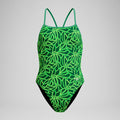 Speedo Women's Petal Polygon Turnback One Piece Swimsuit