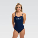 DOLFIN Womens XtraSleek Guard Solid Red V-2 Back Onepiece