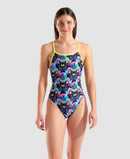 ARENA Womens Multi Chameleons Swimsuit Lace Back
