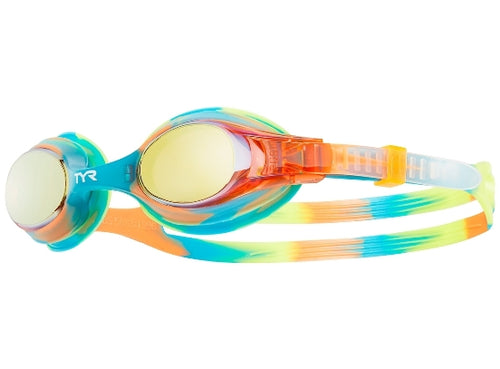 tyr junior goggles TYR Swimple Tie Dye Kids' Mirrored Goggles Purple/Pink