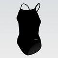DOLFIN Women's XtraSleek Team Solid V-2 Back One Piece Swimsuit