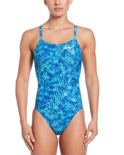Nike Women's HydraStrong Pool Lanes Racerback One Piece Swimsuit