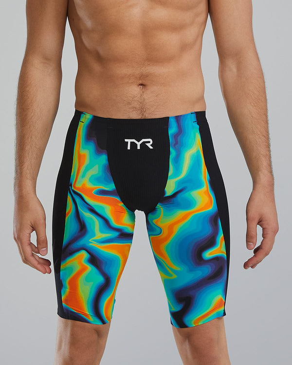 TYR Men's Shockwave High Waist Jammer - Infrared