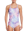 NIKE Women's Hydrastrong Multi Print Racerback One Piece Swimsuit