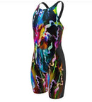 NIKE Girl's HydraStrong Open Back Kneeskin Tech Suit Swimsuit