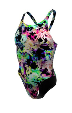 Nike Women's Hydrastrong Multi Print Fastback One Piece Swimsuit