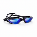 Black Goggles Blue Mirror Pure White Background