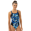 Dolfin Reliance Women's Razor Color Block DBX Back One Piece Swimsuit