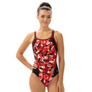 Dolfin Reliance Women's Razor Color Block DBX Back One Piece Swimsuit