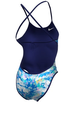 Nike Hydrastrong Multi Print Reversible Tie-Back One Piece Swimsuit