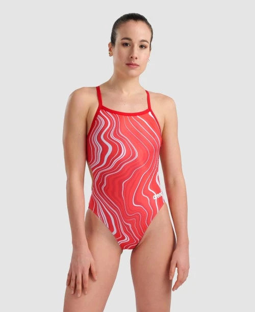 Arena Women's Marbled Challenge Back One Piece