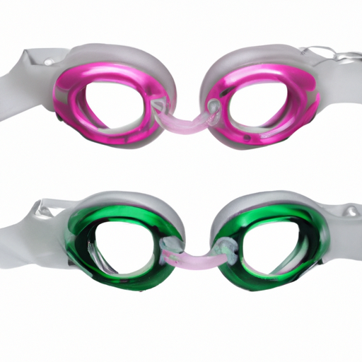 Dolfin Bungee Racer Swim Goggle 2 Pack (Pink/White & Silver/Green, One Size)