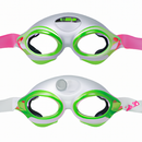 Dolfin Bungee Racer Swim Goggle 2 Pack (Pink/White & Silver/Green, One Size)