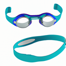 Dolfin Adult Swim Goggles - Quick Adjust Bungee Fit with Anti-Fog, Anti-Leak Protection