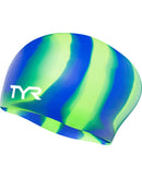 TYR Multi-Color Long Hair Silicone Swim Cap