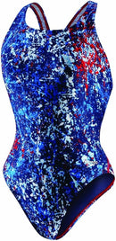 SPEEDO Female Splatter Splash Super Pro Back - Youth