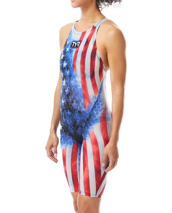 TYR Women's Avictor Supernova USA Open Back